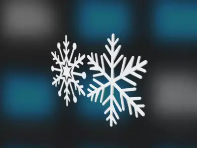 snowflake pendant Free 3D model