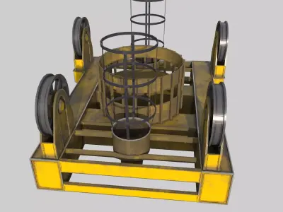 CT Structure Crane Low-poly 3D model