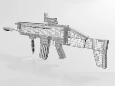 FN SCAR-H Rifle 01 3D model