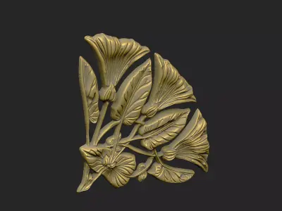 antique luxury vintage rococo baroque gothic pattern 3D print model
