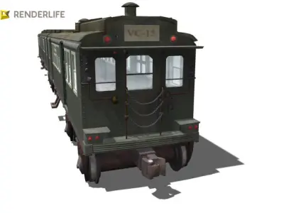 Old Chicago subway train 3D model
