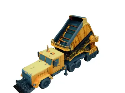 Heavy Duty Screening Truck 3D Model Low-poly 3D model