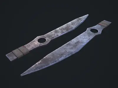 Throwing Knife Low-poly 3D model buy