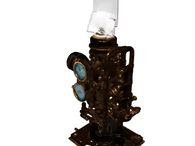 Steampunk Industrial Machine Generator Low-poly 3D model