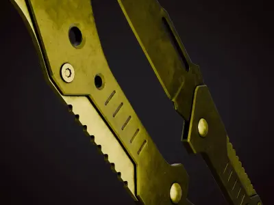 Knife 4 D Low-poly 3D model