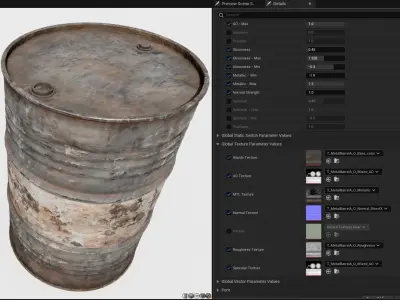 Metal Barrel Low-poly 3D model buy