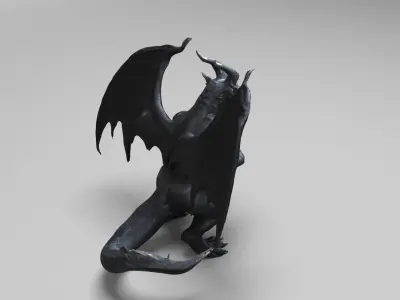 Black Sexy Dragon 3D model