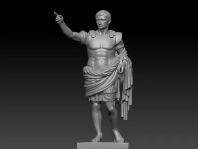 Augustus of Prima Porta - High-Poly Digital Sculpture 3D print model
