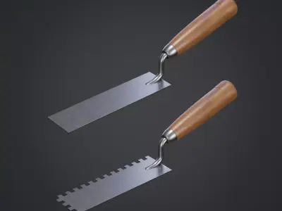 Two Margin Trowels 3D Model Pack