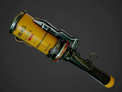 Frag Grenade Low-poly 3D model get