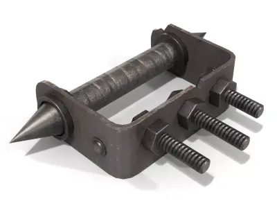 Homemade Brass Knuckles Low-poly 3D model