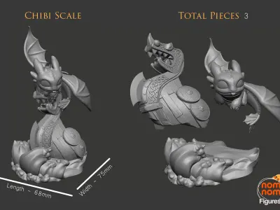 Chibi Toothless - How to Train Your Dragon 3D print model