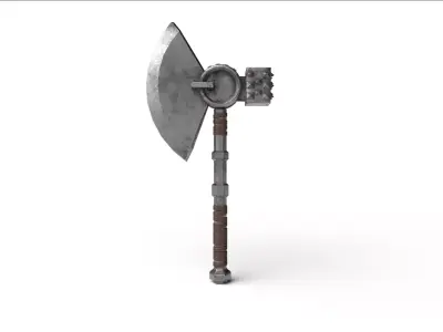Zombie Slayer Axe Low-poly 3D model