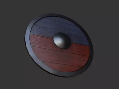Viking Shield PBR Low-poly 3D model
