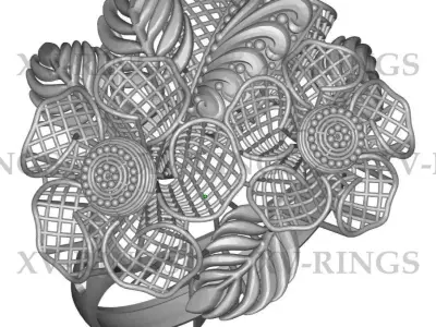 NEW TURKISH RING XV-05 3D print model