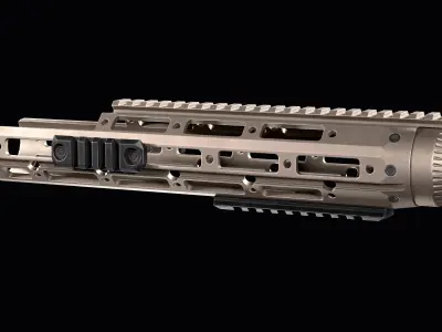 Handguard ar 10 R11 RSASS Low-poly 3D model