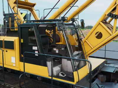 Crawler crane Low-poly 3D model by PhilRivera