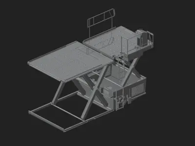 Aircraft Cargo Loader Low-poly 3D model