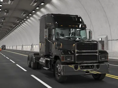 2025 Highway Truck Black  purchase 3D model