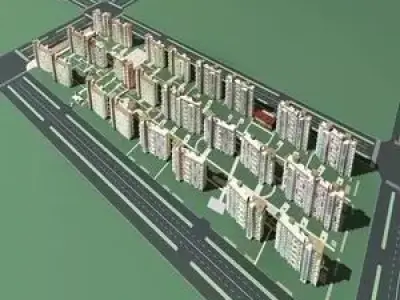 Multi Residential 3D model 4