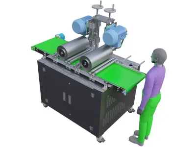 Automatic flattening machine 3D model