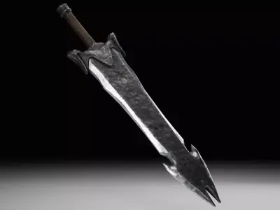 Low Poly Fantasy Sword 4 Low-poly 3D model