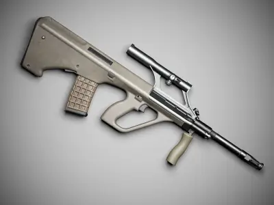 Steyr AUG SA A3 M1 Low-poly 3D model