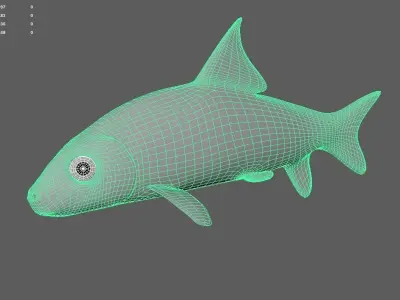 Cartoon Fish Low-poly 3D model order