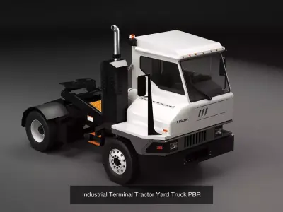 Terminal Tractor and ISO Container Trailer 3D Model Pack
