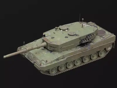 Leopard 2 High-Poly Detailed 3D model