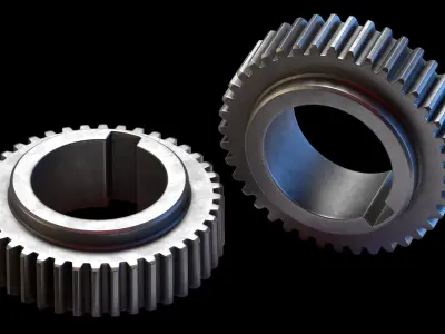 15 Gears Set 3D model