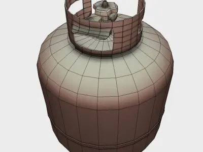 Propane Tank Low-poly 3D model shop