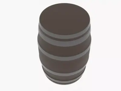 Barrels barrel Low-poly 3D model