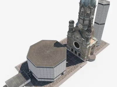 Kaiser Wilhelm Memorial Church Berlin Germany 3D model