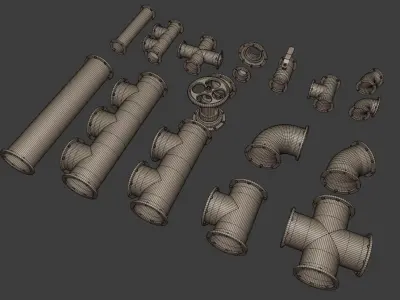 Pipes pack 3D model purchase