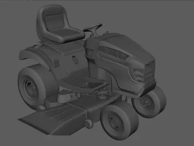 Lawn Mower Low-poly 3D model shop