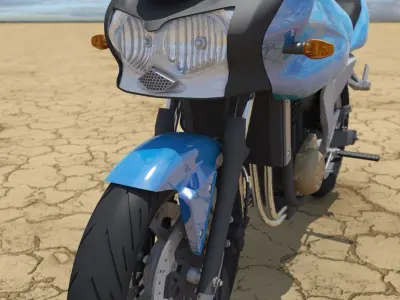 Kawasaki Z650 Motorcycle 3D model