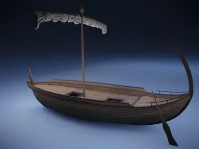 Ancient Ship Low-poly 3D model purchase