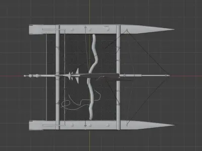 Catamaran Sailing Boat 3D print model