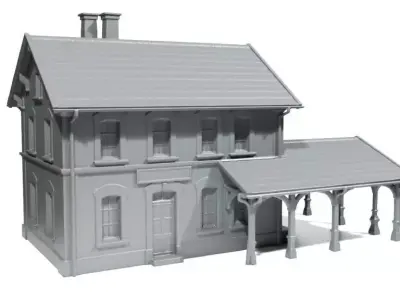 Train station 3D print model