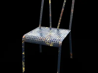 Old Metal Chair 3D model