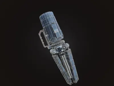 Real-Time Sci-Fi Beacon Prop Evolve  Low-poly 3D model
