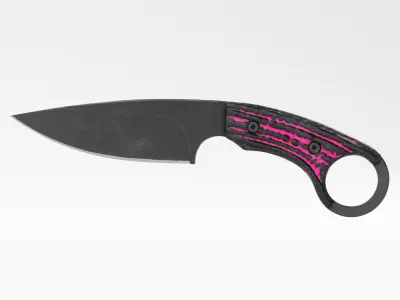 Tactical Combat Knife - Military - Karambit Style 01 Pink Low-poly 3D model
