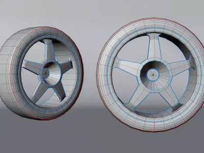 Car Wheel R13 STAR Low-poly 3D model