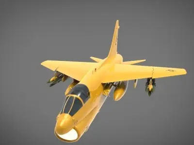 A 7E Corsair II 3D model buy