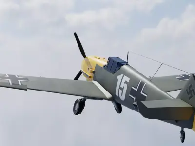 Bf109 Low-poly 3D model by haditkla4