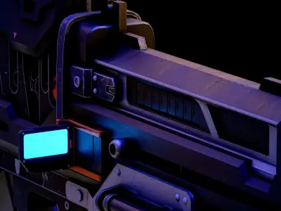 M6 GNR Spartan Laser Gun Low-poly 3D model