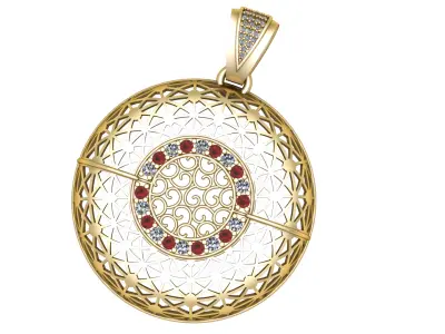 FANCY ANTIQUE PENDANT 3D PRINTABLE MODEL 3D print model