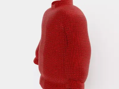 Sweater Long Sleeve Round High Neck Loose Warm Low-poly 3D model