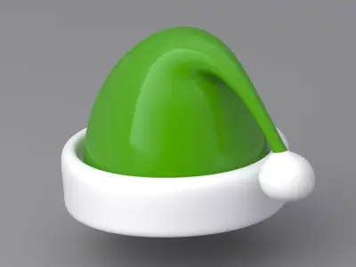 Christmas Hat Green 3D model